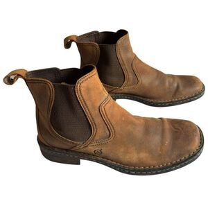 BORN Hemlock Mens Brown Leather/Suede Chelsea Boots Sz 8.5 CBJ10